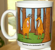 Far Side - Bummer of a Birthmark, Hal Coffee Mug 1998